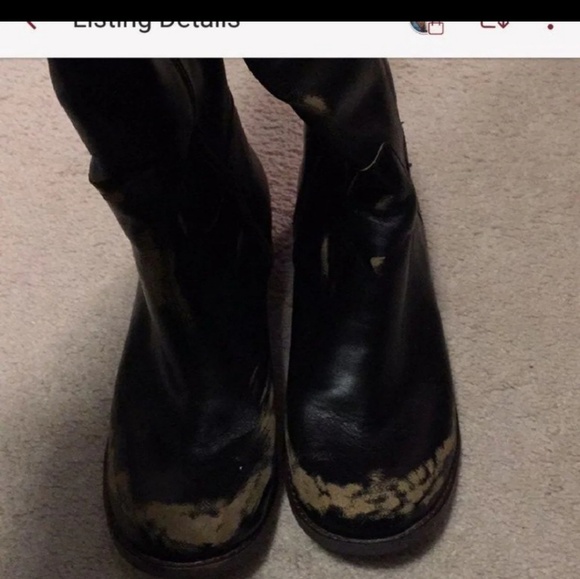 Free people DISTRESSED LEATHER BOOTS - Picture 3 of 4